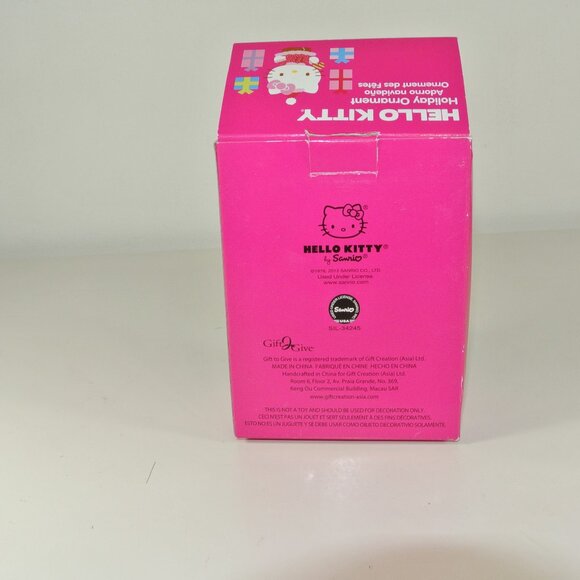 HELLO KITTY Vintage Christmas Decoration Ornament In Original Box Candy Cane - Picture 4 of 5